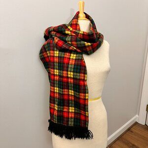 Vintage Finale Nan Lancaster Tartan Wool Scarf Scottland